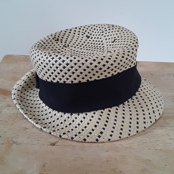 Giovannio NY Straw Paper Hat with black bow main image 6